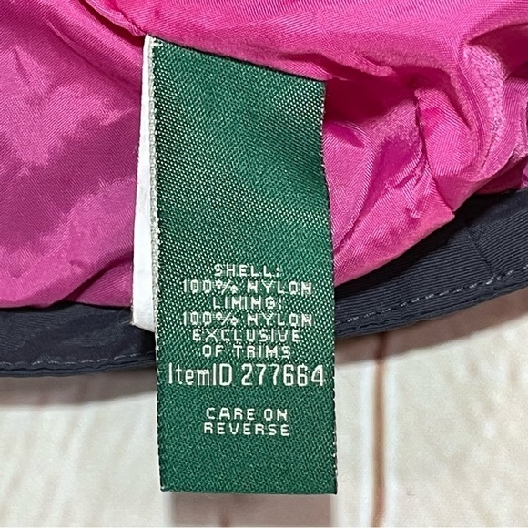 L.L.Bean Jacket Girls Medium 10-12 Gray Pink Full Zip Hooded Pockets - Picture 6 of 13